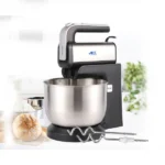 Anex AG-822 Bowl Beater with stainless steel rotating bowl and dual dough hooks, ideal for egg beating and kneading in Pakistani kitchens.