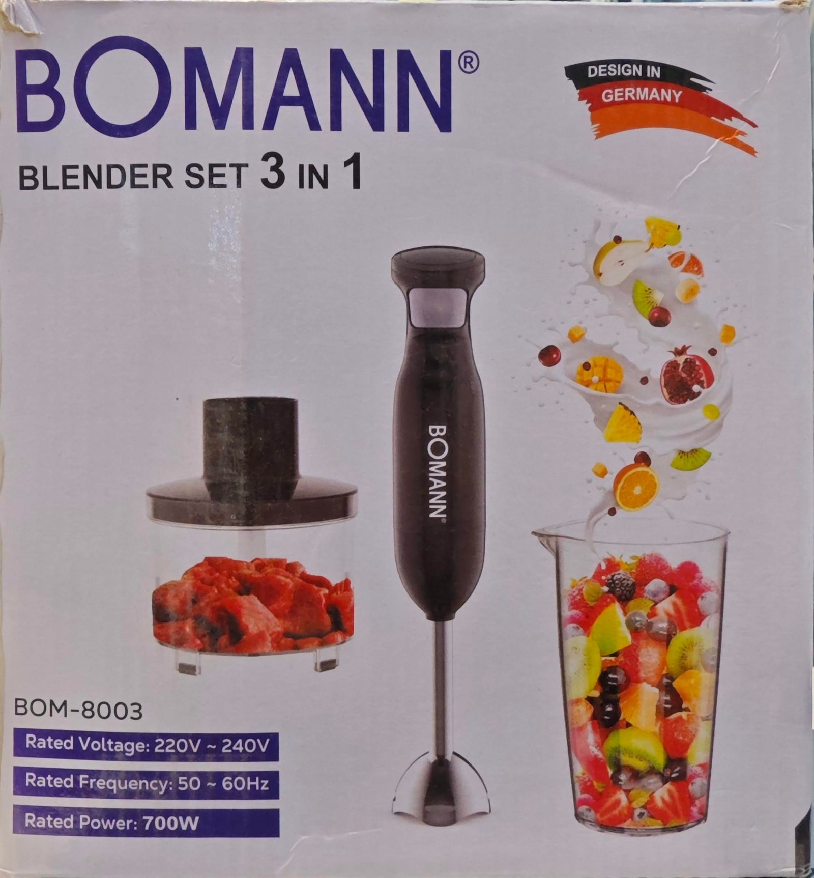Bomann 3-in-1 Hand Blender Set BOM-8003 - High-Performance 700W Kitchen Companion