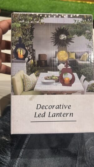 Decorative LED Lantern - Modern Tabletop Candle Lamp